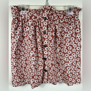 Madewell Paperbag Mini Skirt Women's M Ditsy Floral BOHO Novelty Nature Fairy